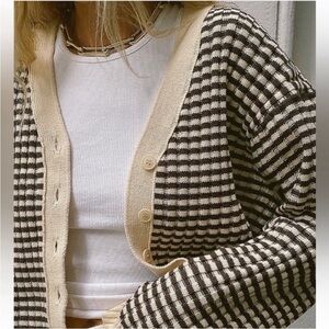The GREAT. | The Mini Striped Cardigan | Woodsmoke | Women’s Size Medium‎